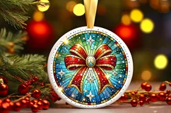 Round Christmas Ornament Sublimation|Clipart Product Image 2