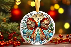 Round Christmas Ornament Sublimation|Clipart Product Image 2