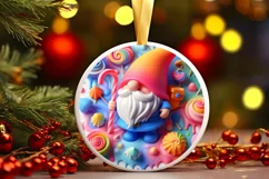Round Christmas Ornament Sublimation|Clipart Product Image 2