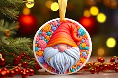 Round Christmas Ornament Sublimation|Clipart Product Image 2