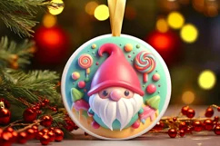 Round Christmas Ornament Sublimation|Clipart Product Image 2
