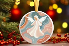 Round Christmas Ornament Sublimation|Clipart Product Image 2