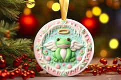Round Christmas Ornament Sublimation|Clipart Product Image 2