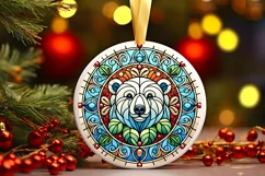 Round Christmas Ornament Sublimation|Clipart Product Image 2