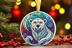 Round Christmas Ornament Sublimation|Clipart Product Image 2