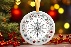 Round Christmass Ornament PNG Product Image 1