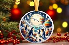 Round Christmas Ornament Sublimation|Clipart Product Image 1