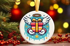 Round Christmas Ornament Sublimation|Clipart Product Image 2