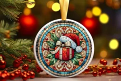 Round Christmas Ornament Sublimation|Clipart Product Image 2