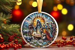 Round Christmas Ornament Sublimation|Clipart Product Image 1