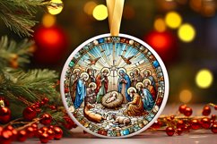 Round Christmas Ornament Sublimation|Clipart Product Image 1