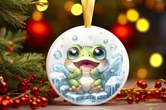 Round Christmas Ornament Sublimation|Clipart Product Image 1