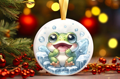 Round Christmass Ornament PNG Product Image 1