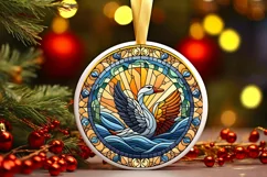 Round Christmas Ornament Sublimation|Clipart Product Image 2