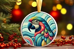 Round Christmas Ornament Sublimation|Clipart Product Image 2
