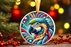 Round Christmas Ornament Sublimation|Clipart Product Image 2