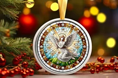 Round Christmas Ornament Sublimation|Clipart Product Image 2