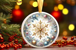 Round Christmass Ornament PNG Product Image 1