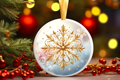 Round Christmass Ornament PNG Product Image 1