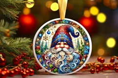 Round Christmas Ornament Sublimation|Clipart Product Image 2