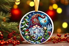 Round Christmas Ornament Sublimation|Clipart Product Image 2