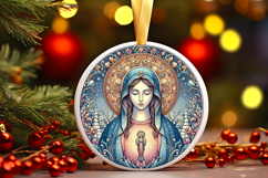 Round Christmass Ornament PNG Product Image 1