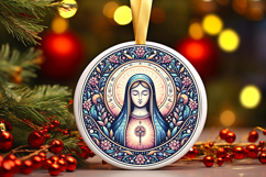 Round Christmass Ornament PNG Product Image 1