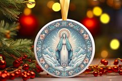 Round Christmas Ornament Sublimation|Clipart Product Image 1