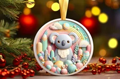 Round Christmas Ornament Sublimation|Clipart Product Image 1