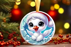 Round Christmas Ornament Sublimation|Clipart Product Image 2
