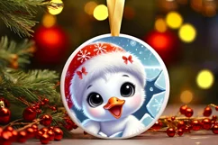 Round Christmas Ornament Sublimation|Clipart Product Image 2