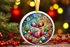Round Christmas Ornament Sublimation|Clipart Product Image 2