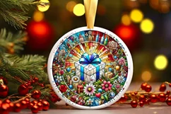 Round Christmas Ornament Sublimation|Clipart Product Image 2