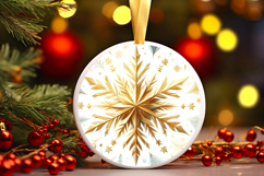 Round Christmass Ornament PNG Product Image 1