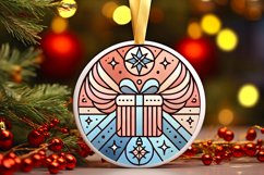 Round Christmas Ornament Sublimation|Clipart Product Image 1