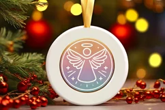 Round Christmas Ornament Sublimation|Clipart Product Image 2