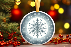 Round Christmass Ornament PNG Product Image 1