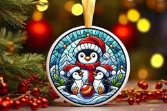 Round Christmas Ornament Sublimation|Clipart Product Image 2