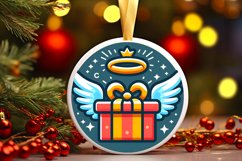 Round Christmas Ornament Sublimation|Clipart Product Image 1