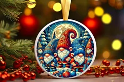 Round Christmas Ornament Sublimation|Clipart Product Image 1