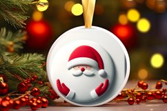 Round Christmas Ornament Sublimation|Clipart Product Image 1