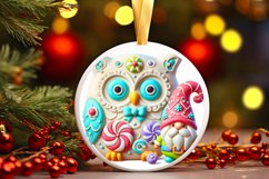 Round Christmas Ornament Sublimation|Clipart Product Image 2