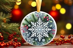 Round Christmas Ornament Sublimation|Clipart Product Image 1