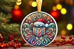 Round Christmas Ornament Sublimation|Clipart Product Image 2