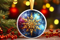 Round Christmass Ornament PNG Product Image 1