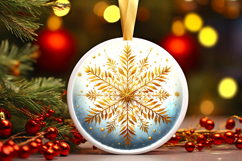 Round Christmass Ornament PNG Product Image 1