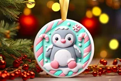 Round Christmas Ornament Sublimation|Clipart Product Image 2