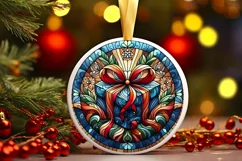 Round Christmas Ornament Sublimation|Clipart Product Image 2
