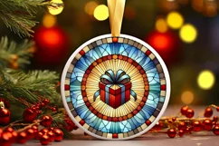 Round Christmas Ornament Sublimation|Clipart Product Image 2
