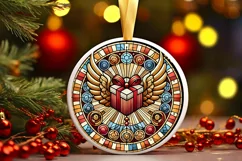 Round Christmas Ornament Sublimation|Clipart Product Image 2